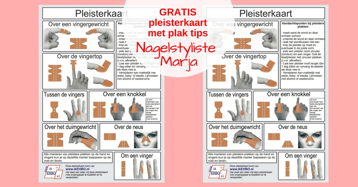 Stijg Geest Station Gratis Pleisterkaart met plak tips - A Beautiful Nail