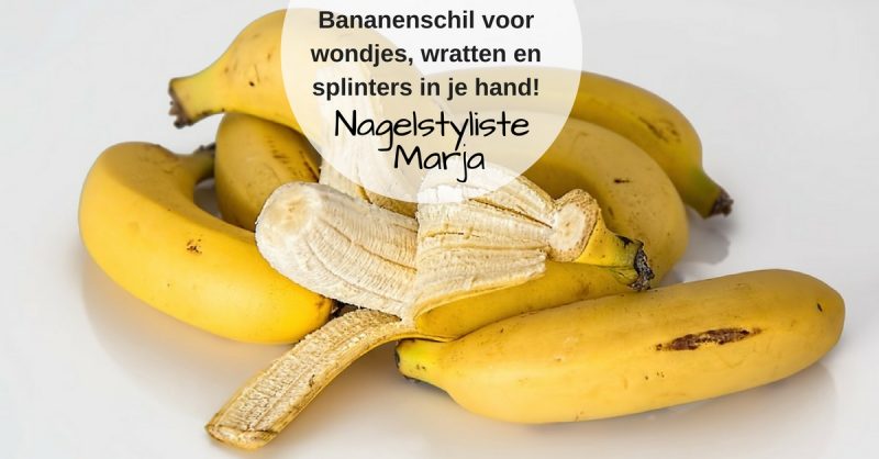 De multifunctionele bananenschil voor wondjes, wratten en splinters. Bananen en schillen van een banaan